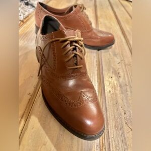 Women's Cole Haan Henry Grand Shortwing Oxford Shoe in British Tan Size 7 New